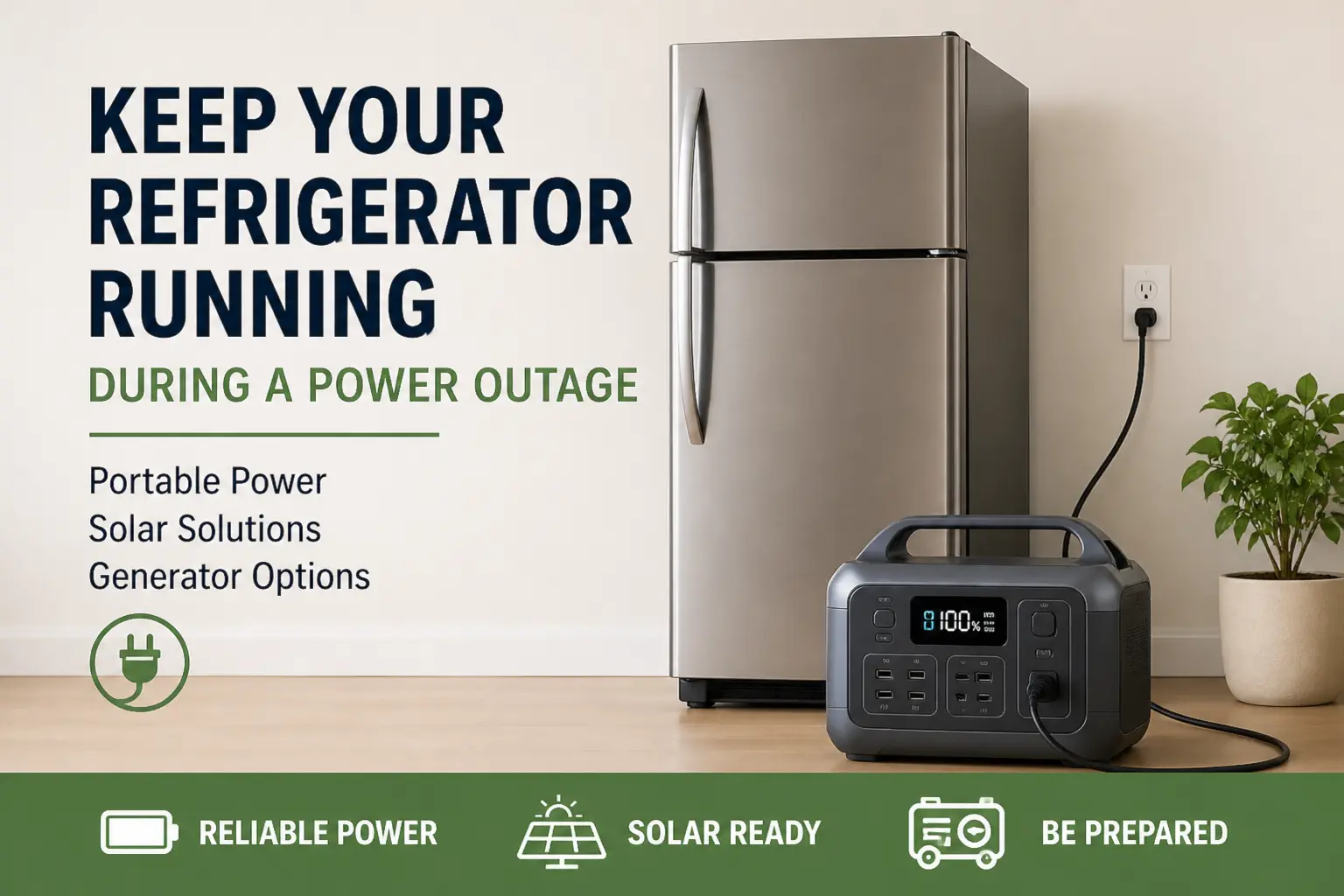 keep your refrigerator running during a power outage