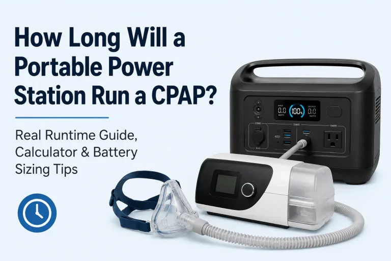 how long will a portable power station run a cpap