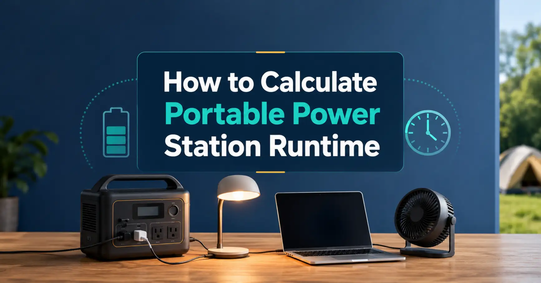 how to calculate portable power station runtime