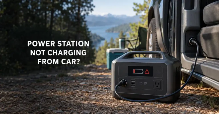 power station not charging from car