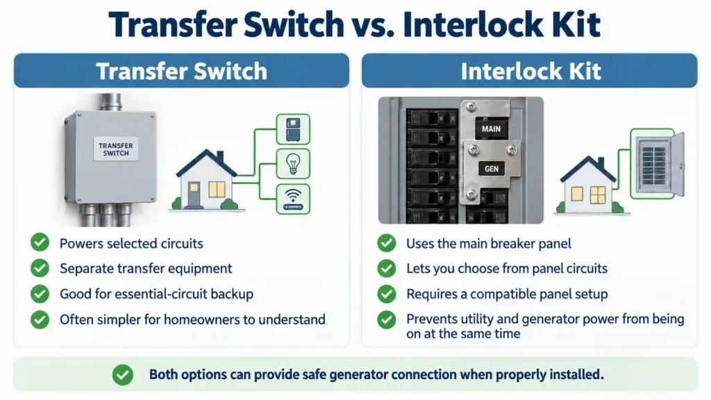 transfer switch vs interlock kit