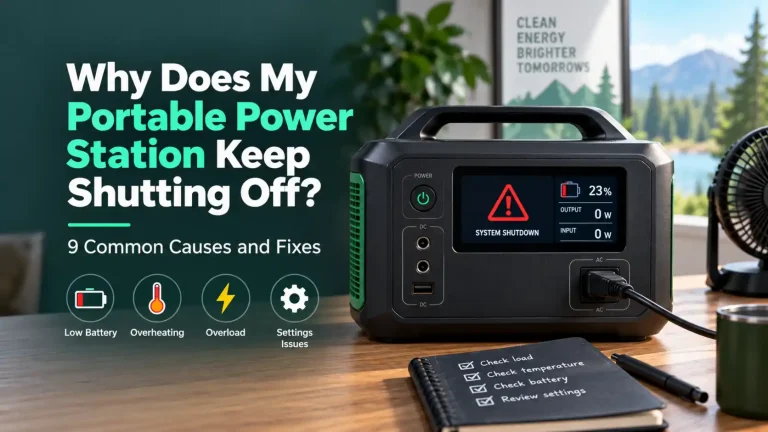 why does my portable power station keep getting shut off
